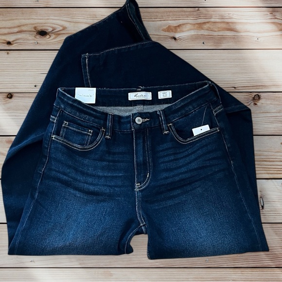 KanCan 28x32 Mid Rise Kurvy Jeans Straight Dark Blue - Picture 5 of 8